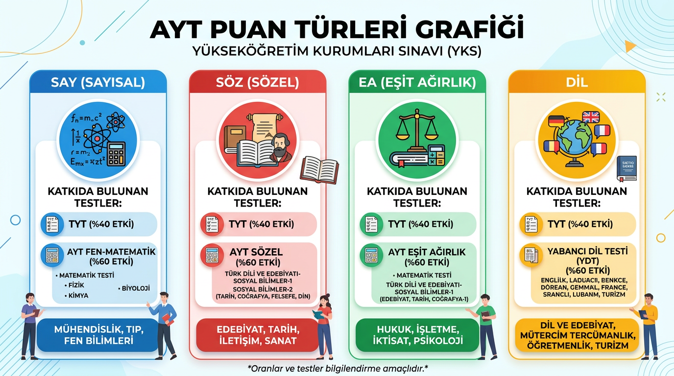 AYT puan türleri grafik Türkçe