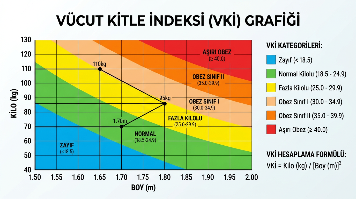 BMI vücut kitle indeksi grafik Türkçe