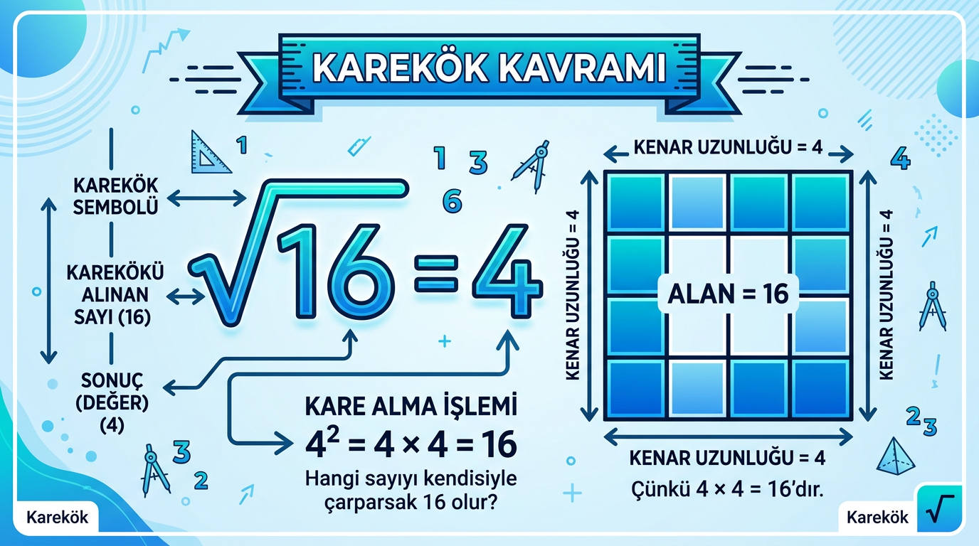 Karekök hesaplama grafik Türkçe