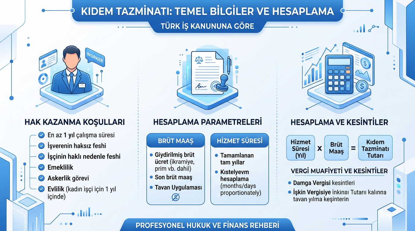 Kıdem tazminatı hesaplama: brüt maaş ve hizmet süresi ile tahmini tutar