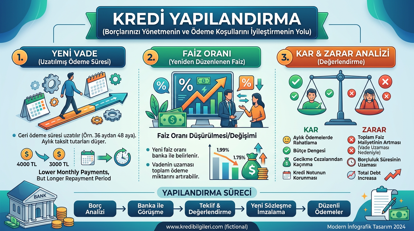 Kredi yapılandırma vade faiz kar zarar