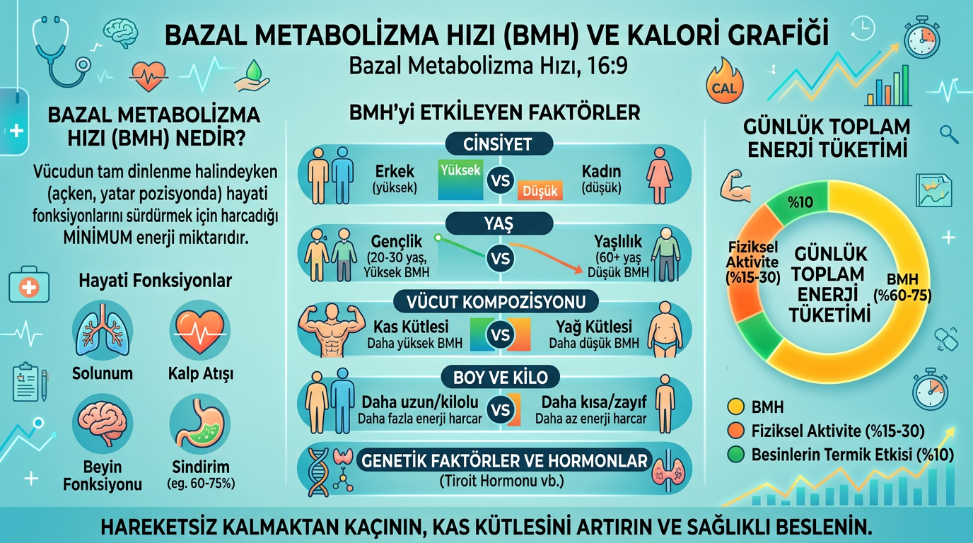 Metabolizma kalori BMH grafik Türkçe