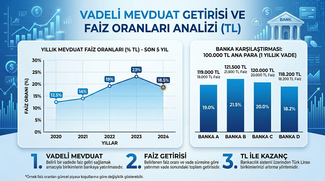 Vadeli mevduat faiz getirisi grafik
