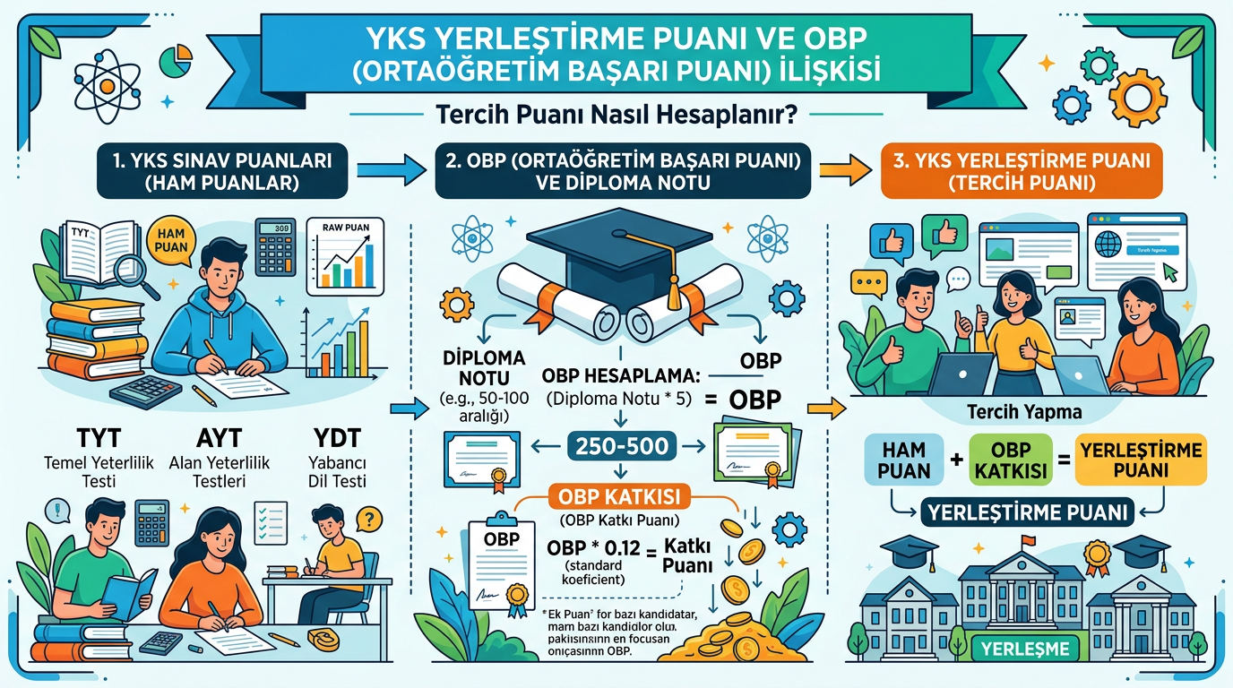 YKS yerleştirme puanı OBP grafik Türkçe