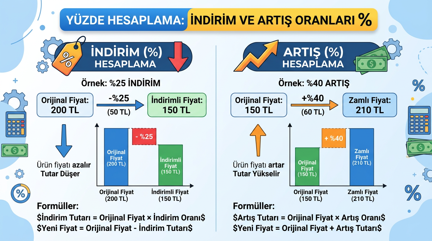 Yüzde hesaplama grafik Türkçe