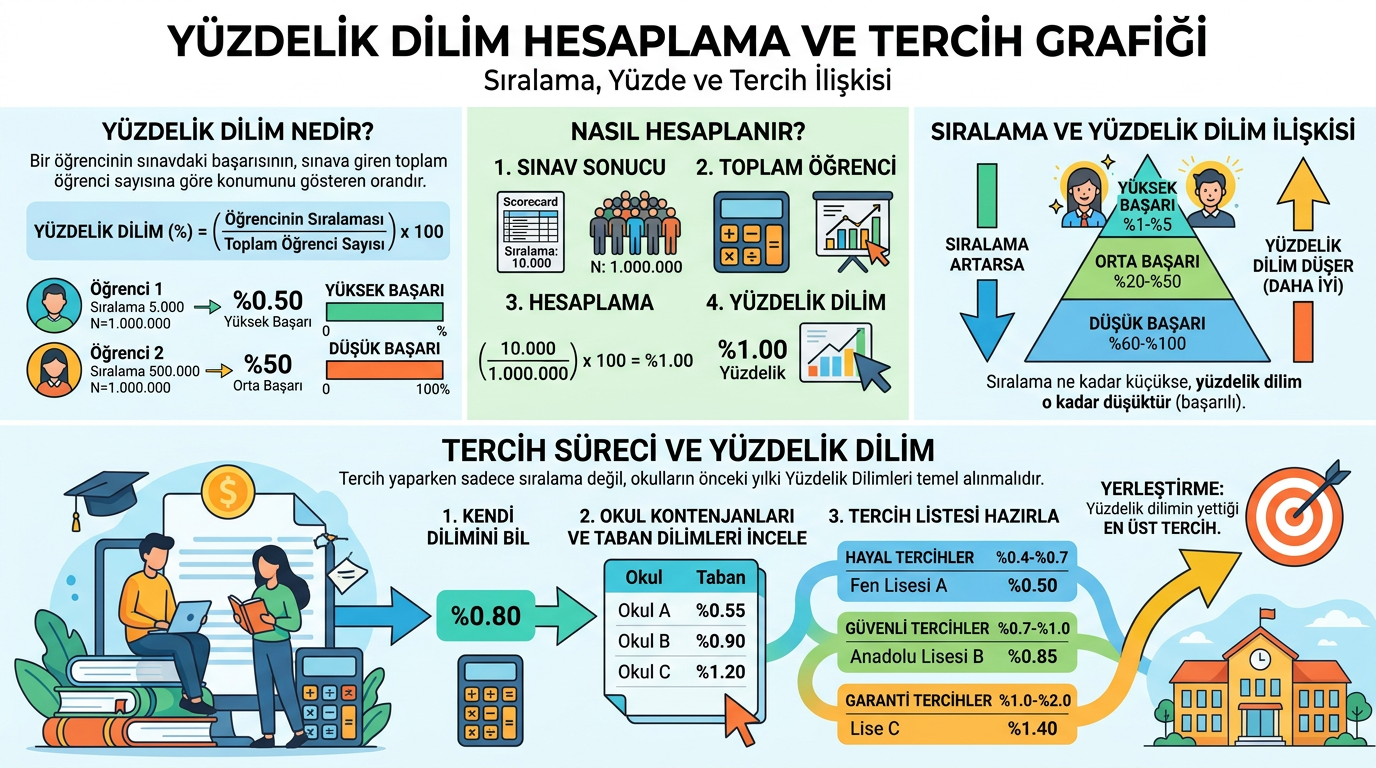Yüzdelik dilim hesaplama grafik Türkçe